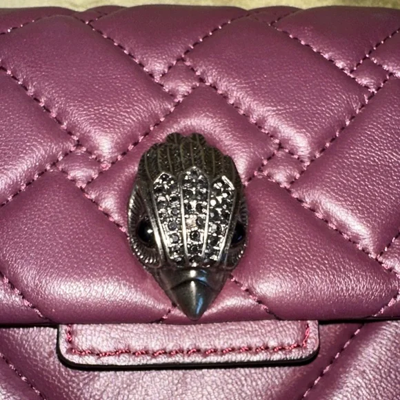 Kurt Geiger Plum Quilted Shoulder Bag - Picture 10 of 13